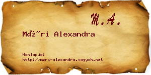 Méri Alexandra névjegykártya
