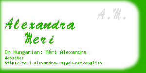 alexandra meri business card